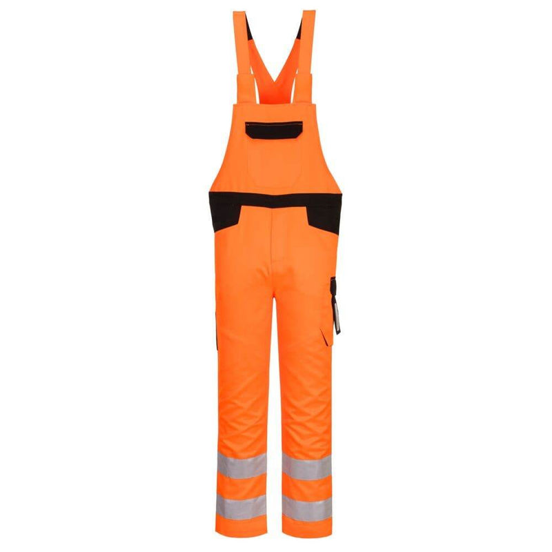 PORTWEST PW244 PW2 HI-VIS BIB AND BRACE - HI-VIS OVERALLS