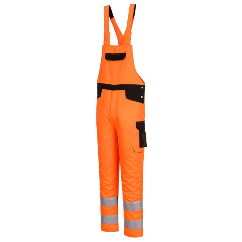 PORTWEST PW244 PW2 HI-VIS BIB AND BRACE - HI-VIS OVERALLS