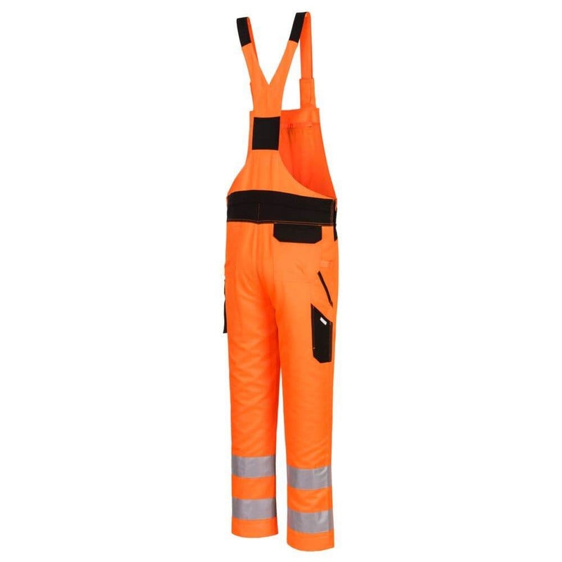 PORTWEST PW244 PW2 HI-VIS BIB AND BRACE - HI-VIS OVERALLS