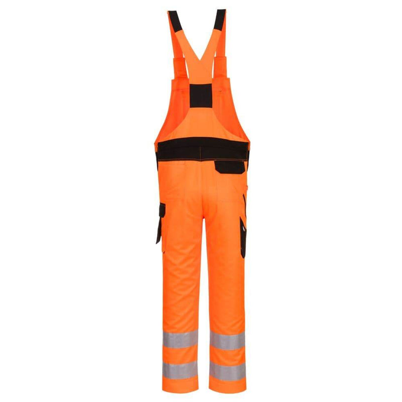 PORTWEST PW244 PW2 HI-VIS BIB AND BRACE - HI-VIS OVERALLS