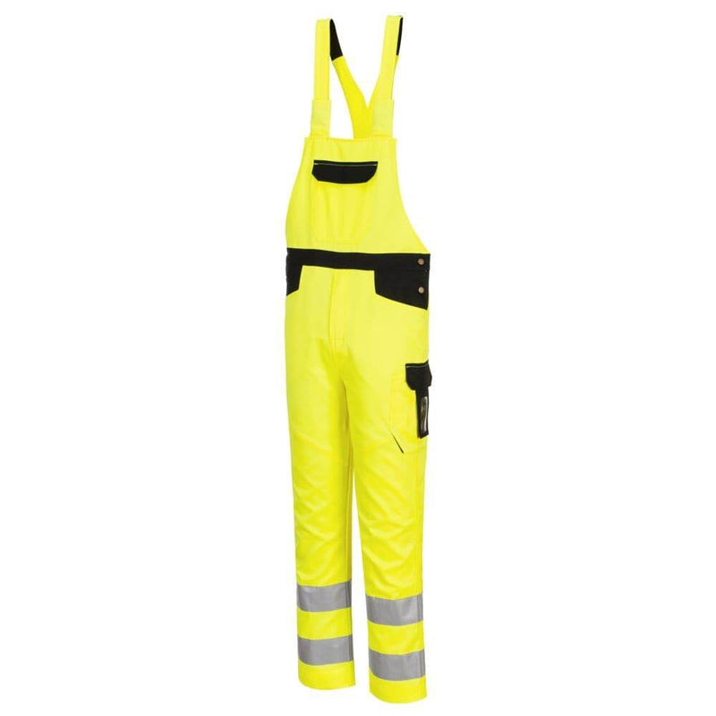 PORTWEST PW244 PW2 HI-VIS BIB AND BRACE - HI-VIS OVERALLS