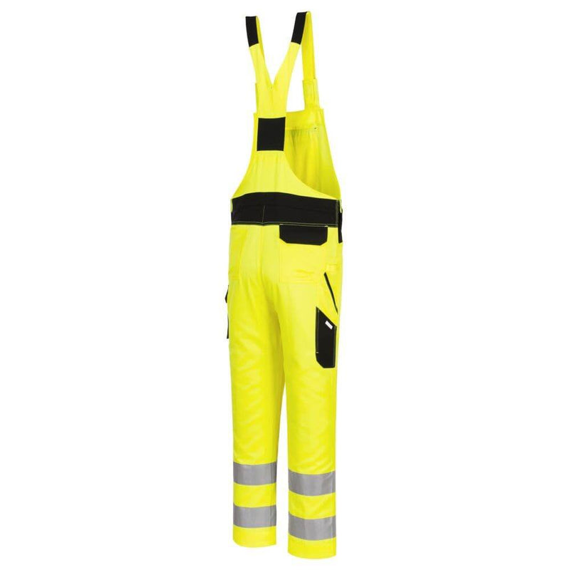PORTWEST PW244 PW2 HI-VIS BIB AND BRACE - HI-VIS OVERALLS