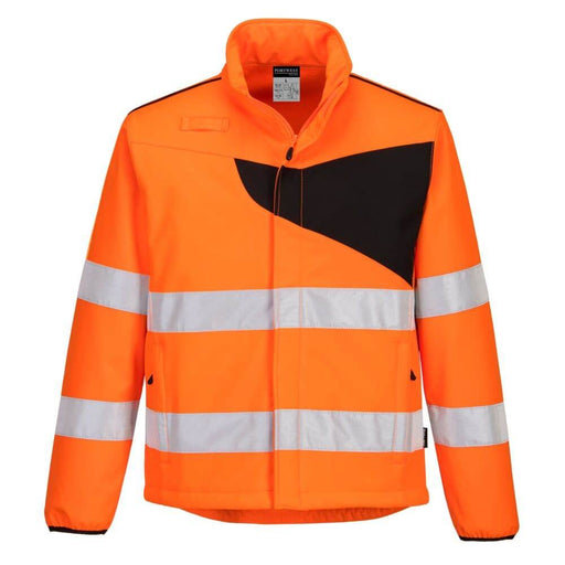 PORTWEST PW275 HI-VIS SOFTSHELL JACKET (2L) - HI-VIS JACKETS & COATS