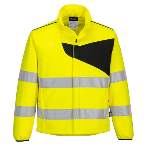 PORTWEST PW275 HI-VIS SOFTSHELL JACKET (2L) - HI-VIS JACKETS & COATS