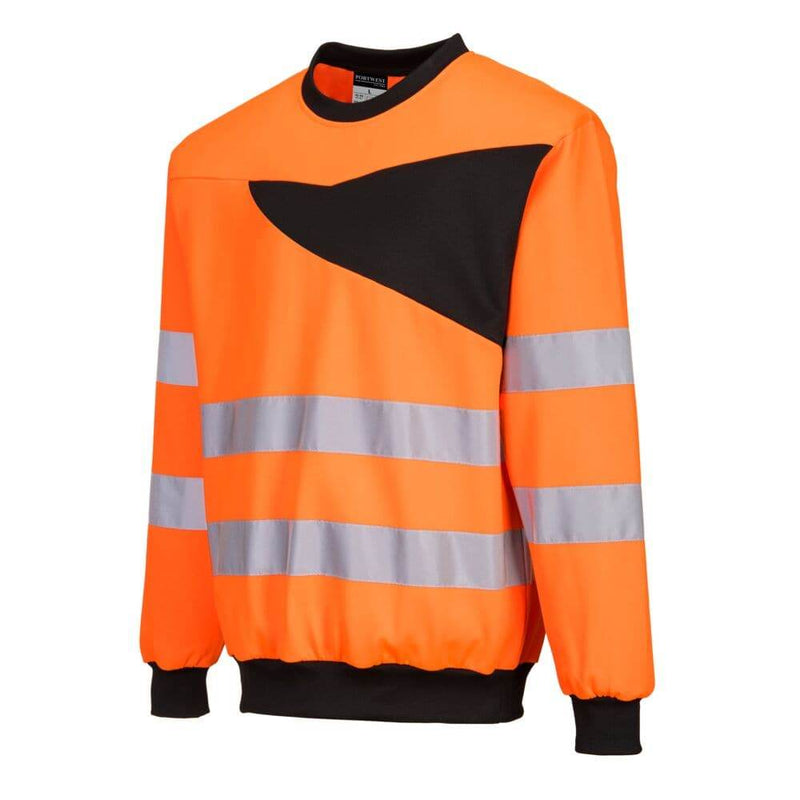 PORTWEST PW277 PW2 HI-VIS SWEATSHIRT - HI-VIS SWEATSHIRTS & HOODIES
