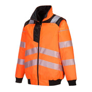 PORTWEST PW302 PW3 HI-VIS 3-IN-1 PILOT JACKET - HI-VIS JACKETS & COATS