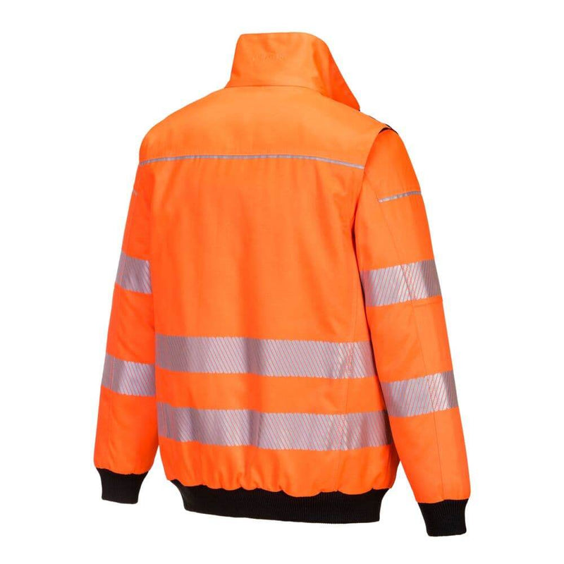 PORTWEST PW302 PW3 HI-VIS 3-IN-1 PILOT JACKET - HI-VIS JACKETS & COATS