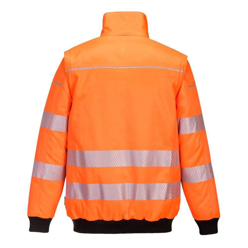 PORTWEST PW302 PW3 HI-VIS 3-IN-1 PILOT JACKET - HI-VIS JACKETS & COATS