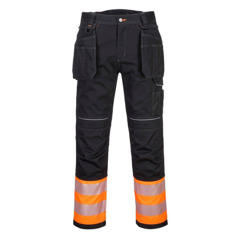 PORTWEST PW307 PW3 HI-VIS CLASS 1 HOLSTER POCKET TROUSERS - HI-VIS TROUSERS