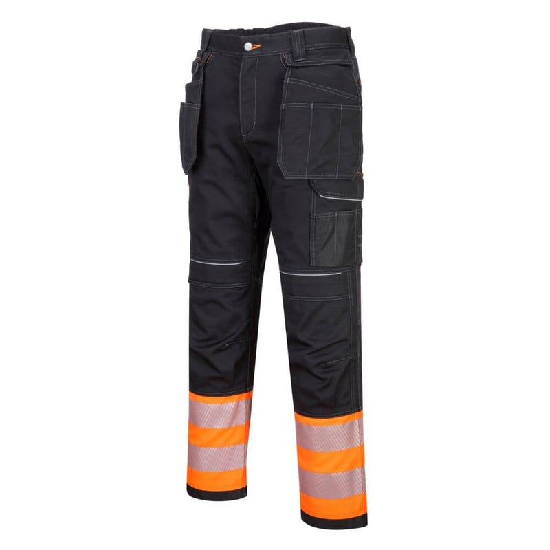 PORTWEST PW307 PW3 HI-VIS CLASS 1 HOLSTER POCKET TROUSERS - HI-VIS TROUSERS