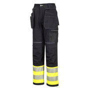 PORTWEST PW307 PW3 HI-VIS CLASS 1 HOLSTER POCKET TROUSERS - HI-VIS TROUSERS