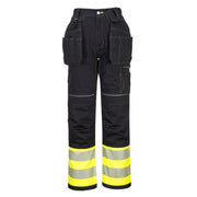 PORTWEST PW307 PW3 HI-VIS CLASS 1 HOLSTER POCKET TROUSERS - HI-VIS TROUSERS