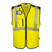 PORTWEST PW309 PW3 HI-VIS EXECUTIVE VEST - SAFETY VESTS