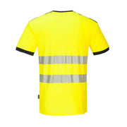 PORTWEST PW310 PW3 HI-VIS V-NECK MESH INSERT T-SHIRT S/S - HI-VIS T-SHIRTS