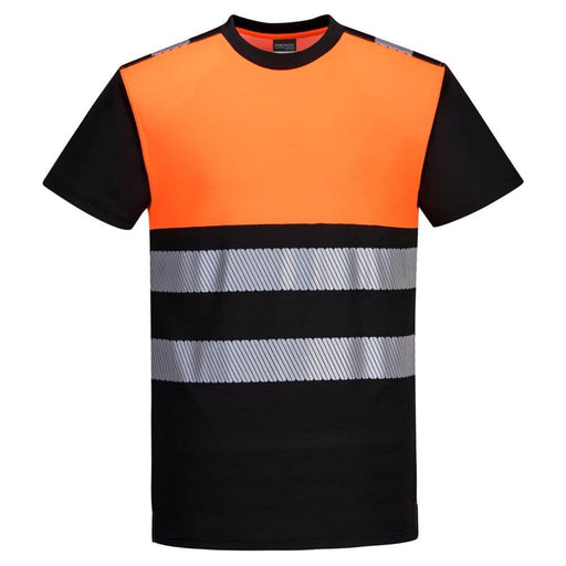 PORTWEST PW311 PW3 HI-VIS COTTON COMFORT CLASS 1 T-SHIRT S/S - HI-VIS T-SHIRTS