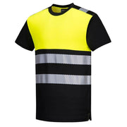 PORTWEST PW311 PW3 HI-VIS COTTON COMFORT CLASS 1 T-SHIRT S/S - HI-VIS T-SHIRTS
