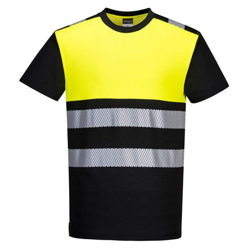 PORTWEST PW311 PW3 HI-VIS COTTON COMFORT CLASS 1 T-SHIRT S/S - HI-VIS T-SHIRTS