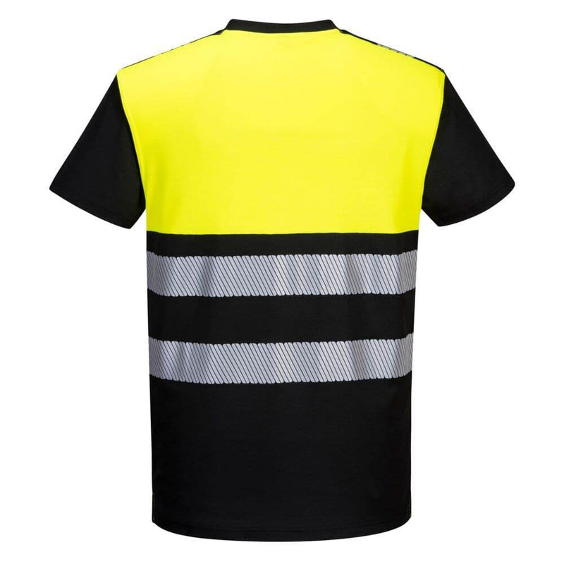 PORTWEST PW311 PW3 HI-VIS COTTON COMFORT CLASS 1 T-SHIRT S/S - HI-VIS T-SHIRTS