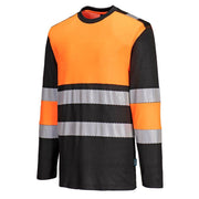 PORTWEST PW312 PW3 HI-VIS COTTON COMFORT CLASS 1 T-SHIRT L/S - HI-VIS T-SHIRTS