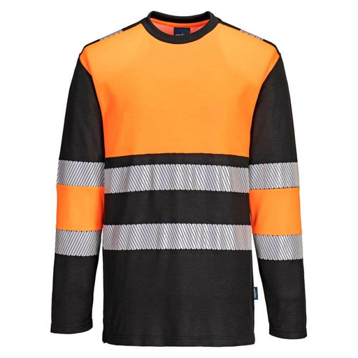 PORTWEST PW312 PW3 HI-VIS COTTON COMFORT CLASS 1 T-SHIRT L/S - HI-VIS T-SHIRTS