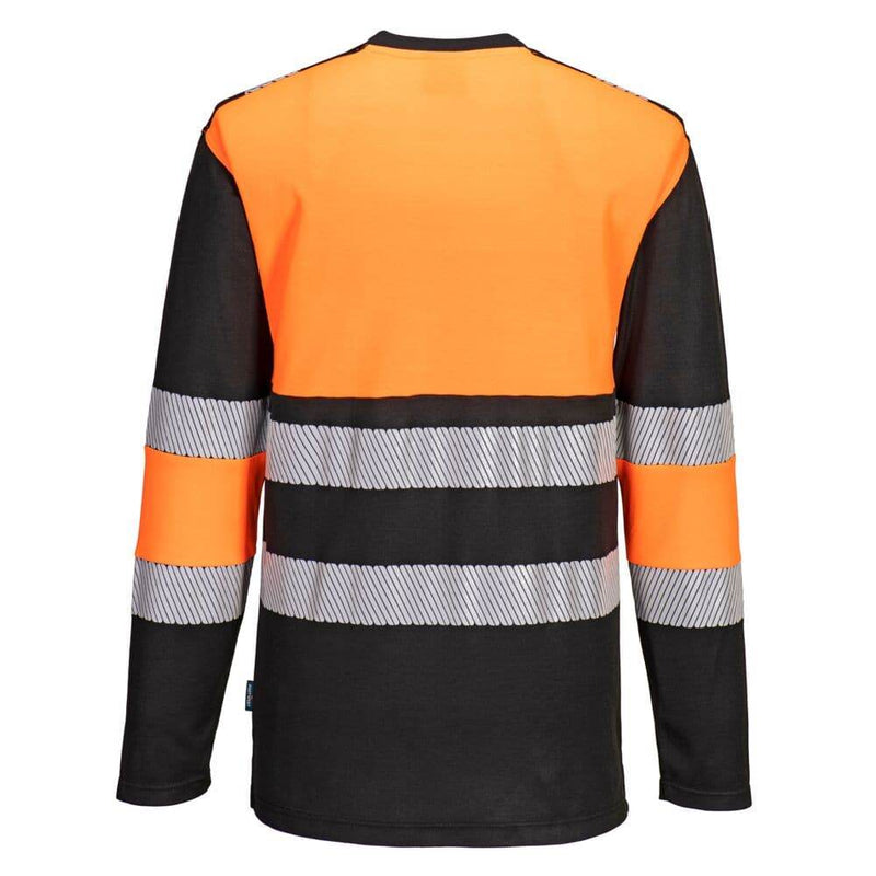 PORTWEST PW312 PW3 HI-VIS COTTON COMFORT CLASS 1 T-SHIRT L/S - HI-VIS T-SHIRTS