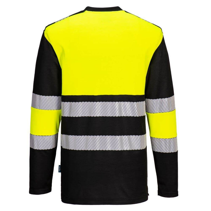 PORTWEST PW312 PW3 HI-VIS COTTON COMFORT CLASS 1 T-SHIRT L/S - HI-VIS T-SHIRTS