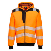 PORTWEST PW327 PW3 HI-VIS ZIP HOODIE - HI-VIS SWEATSHIRTS & HOODIES