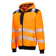 PORTWEST PW327 PW3 HI-VIS ZIP HOODIE - HI-VIS SWEATSHIRTS & HOODIES