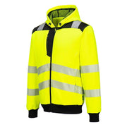 PORTWEST PW327 PW3 HI-VIS ZIP HOODIE - HI-VIS SWEATSHIRTS & HOODIES