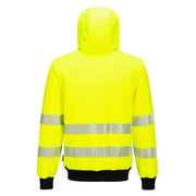 PORTWEST PW327 PW3 HI-VIS ZIP HOODIE - HI-VIS SWEATSHIRTS & HOODIES