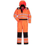PORTWEST PW355 PW3 HI-VIS RAIN COVERALL - HI-VIS OVERALLS