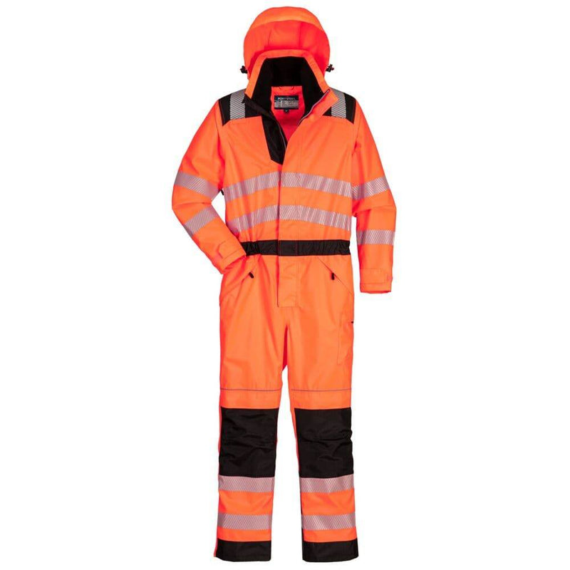 PORTWEST PW355 PW3 HI-VIS RAIN COVERALL - HI-VIS OVERALLS