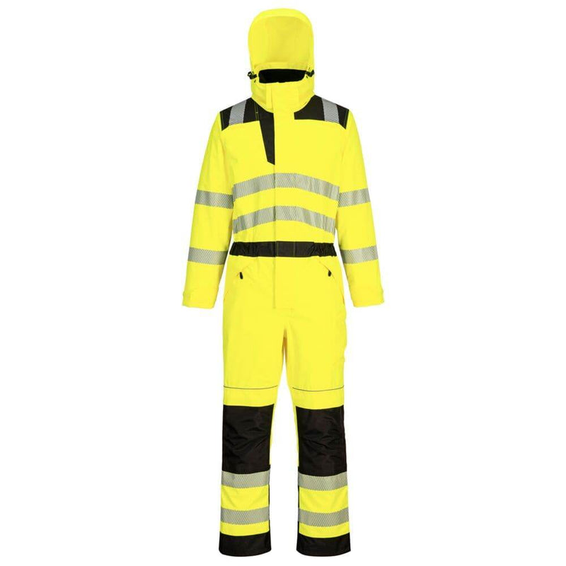 PORTWEST PW355 PW3 HI-VIS RAIN COVERALL - HI-VIS OVERALLS