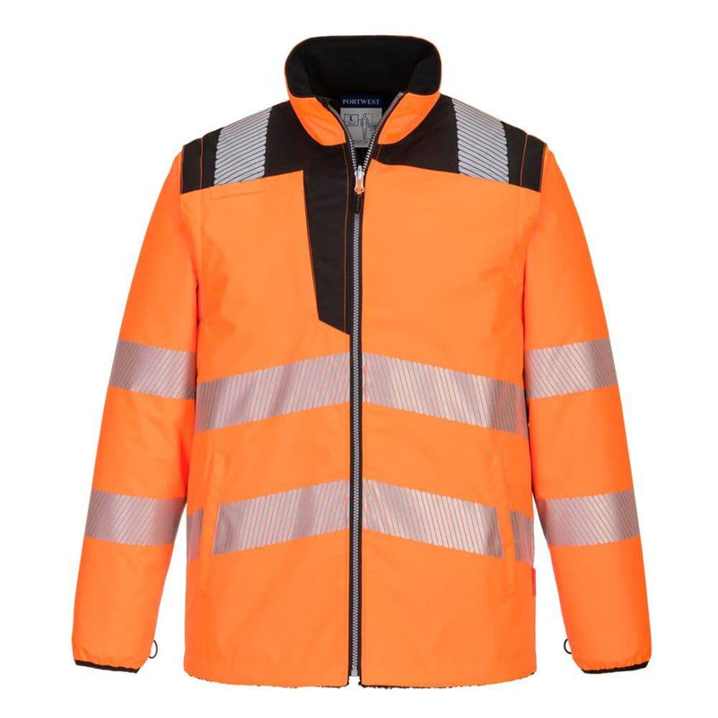 PORTWEST PW367 PW3 HI-VIS BREATHABLE 5-IN-1 JACKET - HI-VIS JACKETS & COATS