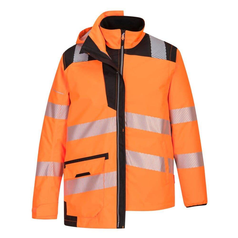 PORTWEST PW367 PW3 HI-VIS BREATHABLE 5-IN-1 JACKET - HI-VIS JACKETS & COATS