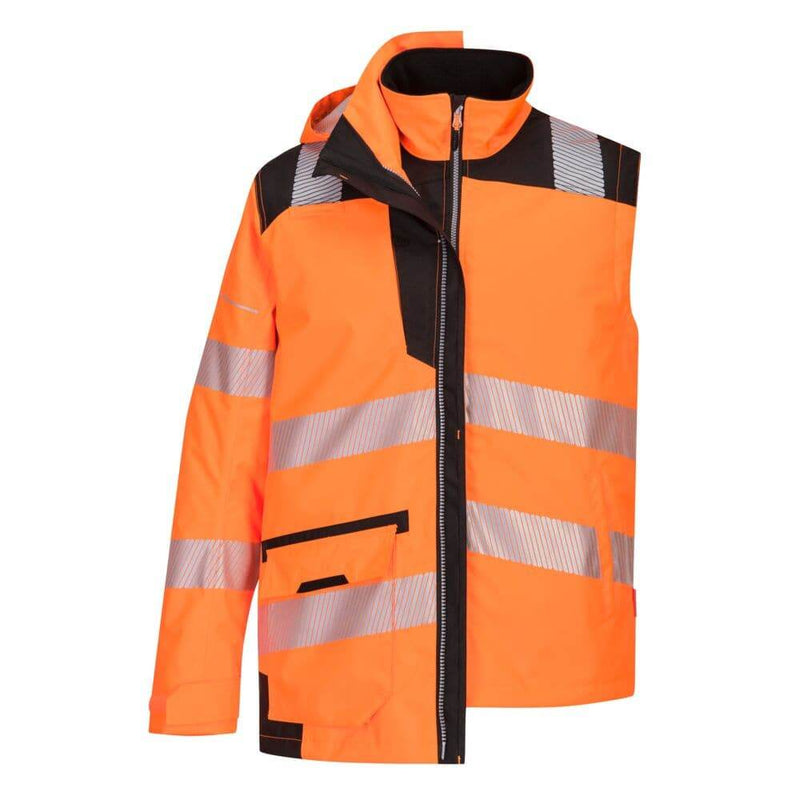 PORTWEST PW367 PW3 HI-VIS BREATHABLE 5-IN-1 JACKET - HI-VIS JACKETS & COATS