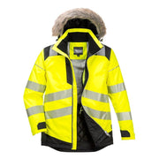 PORTWEST PW369 PW3 HI-VIS WINTER PARKA JACKET - HI-VIS JACKETS & COATS