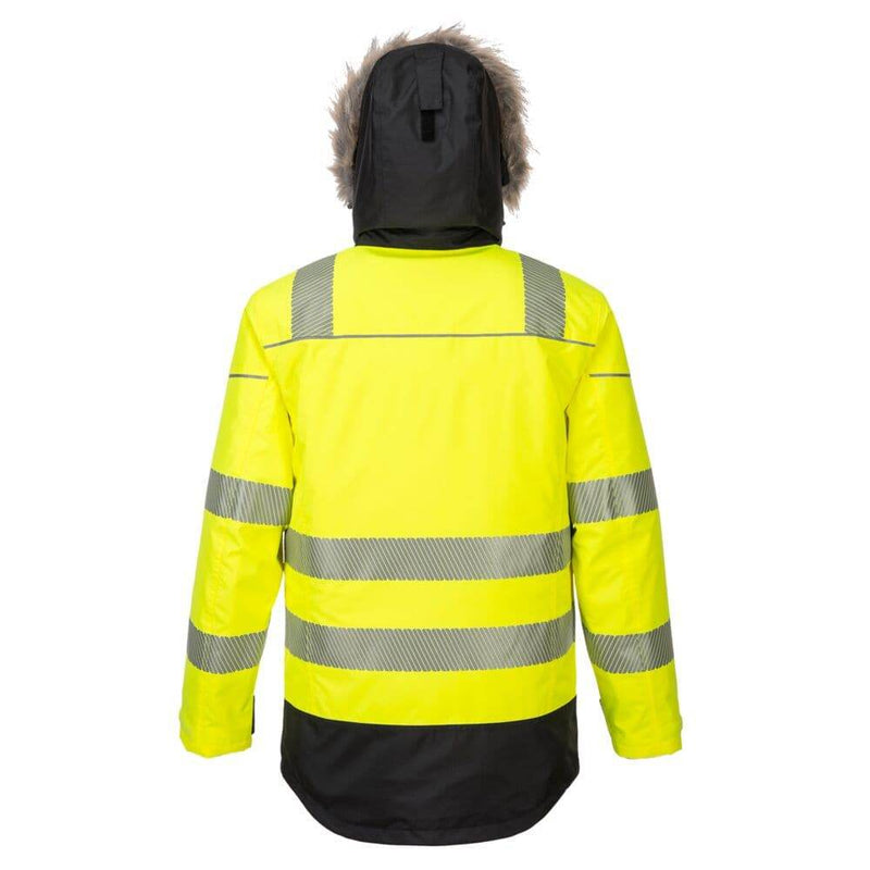 PORTWEST PW369 PW3 HI-VIS WINTER PARKA JACKET - HI-VIS JACKETS & COATS