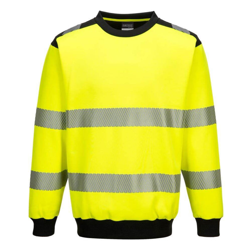 PORTWEST PW379 PW3 HI-VIS SWEATSHIRT - HI-VIS SWEATSHIRTS & HOODIES