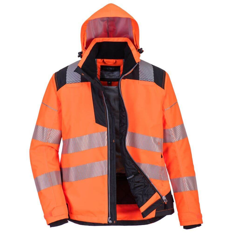 PORTWEST PW382 PW3 HI-VIS WOMEN'S WINTER JACKET ORANGE/BLACK SMALL - Apparel & Accessories > Clothing > Outerwear > Coats & Jackets > Sport Jackets SALE WOMENS