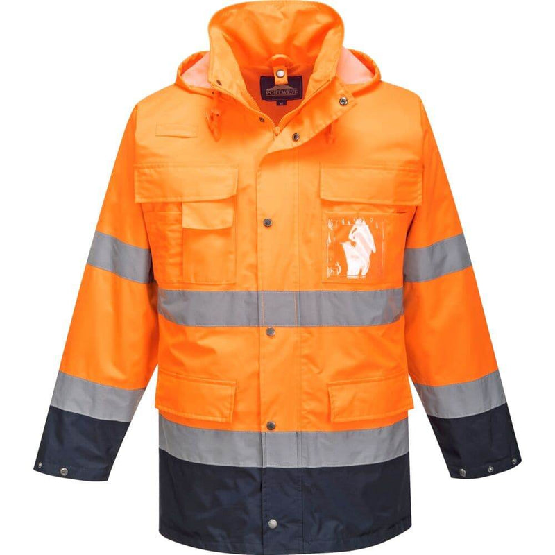 PORTWEST S162 HI-VIS 3-IN-1 CONTRAST LITE WATERPROOF JACKET - HI-VIS JACKETS & COATS