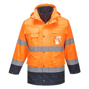 PORTWEST S162 HI-VIS 3-IN-1 CONTRAST LITE WATERPROOF JACKET - HI-VIS JACKETS & COATS
