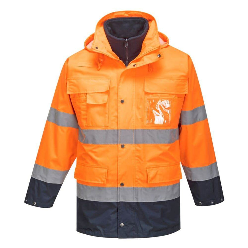 PORTWEST S162 HI-VIS 3-IN-1 CONTRAST LITE WATERPROOF JACKET - HI-VIS JACKETS & COATS
