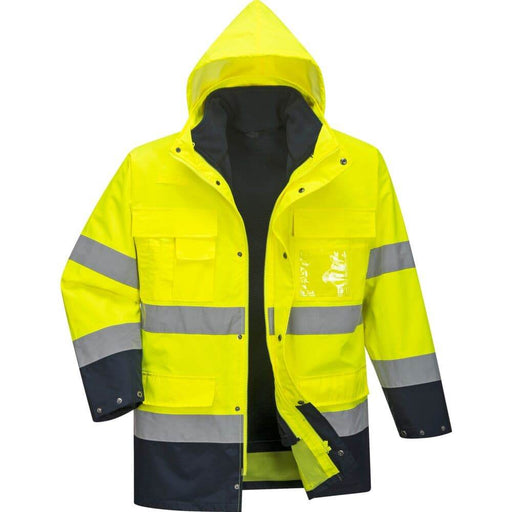 PORTWEST S162 HI-VIS 3-IN-1 CONTRAST LITE WATERPROOF JACKET - HI-VIS JACKETS & COATS