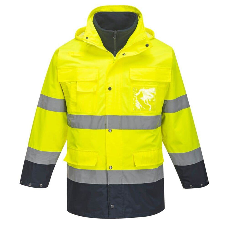 PORTWEST S162 HI-VIS 3-IN-1 CONTRAST LITE WATERPROOF JACKET - HI-VIS JACKETS & COATS