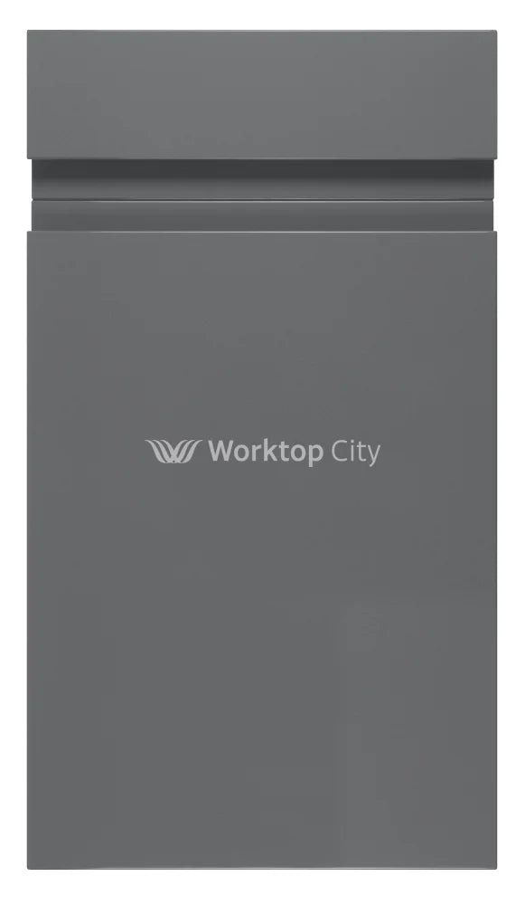 Larissa Handle Less Dust Grey Gloss J Pull- Replacement Kitchen Doors SAMPLE PRODUCTS -