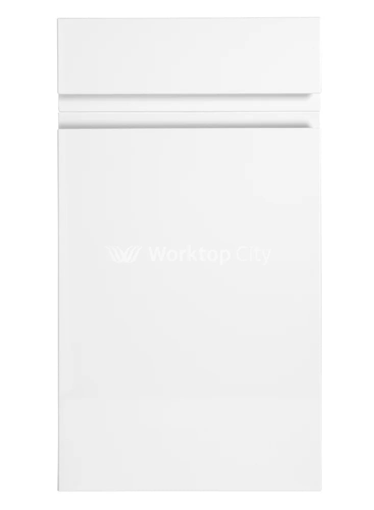 Larissa Handle Less White Gloss J Pull- Replacement Kitchen Doors SAMPLE PRODUCTS - Hardware > Hardware Accessories > Cabinet Hardware > Cabinet Doors