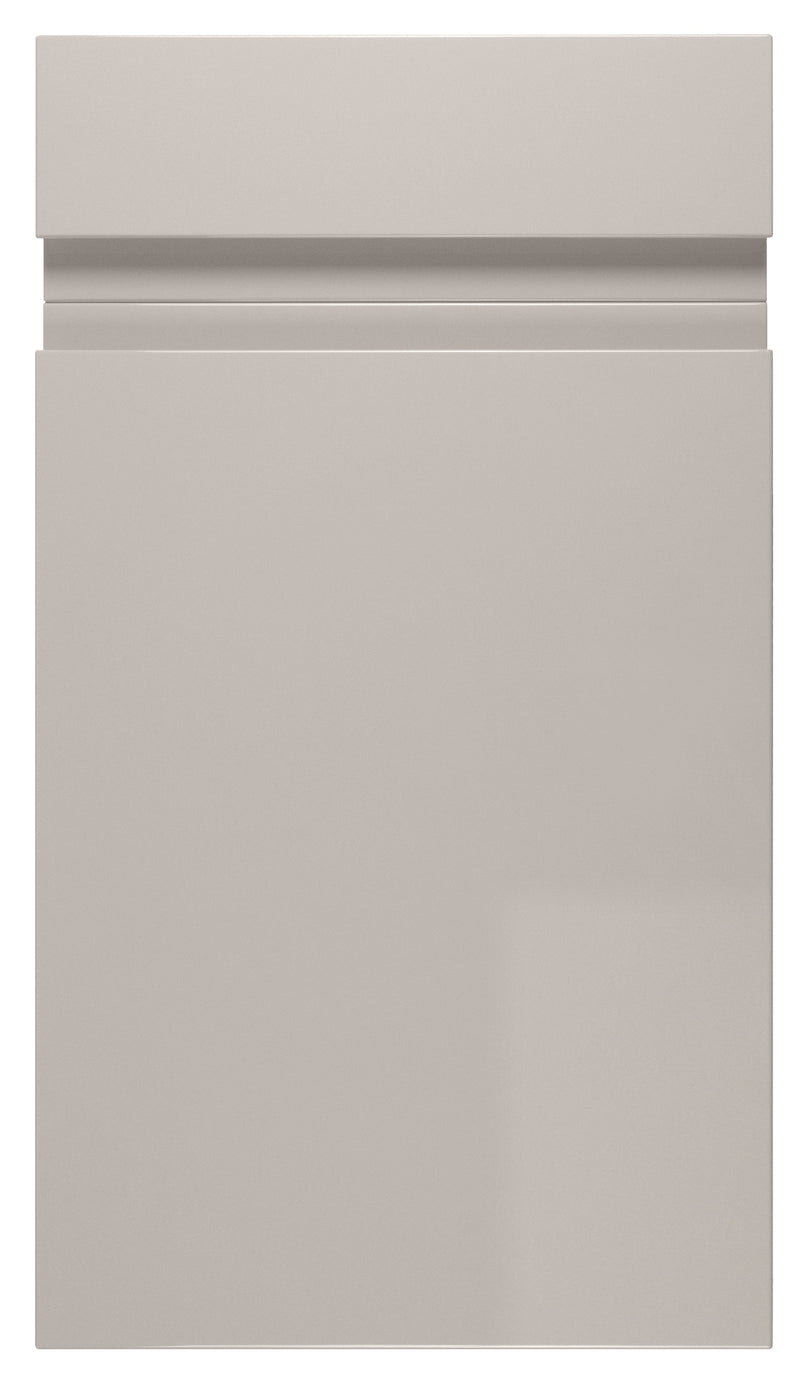 Larissa Handle Less Cashmere Gloss J Pull- Replacement Kitchen Doors (980mm High) -