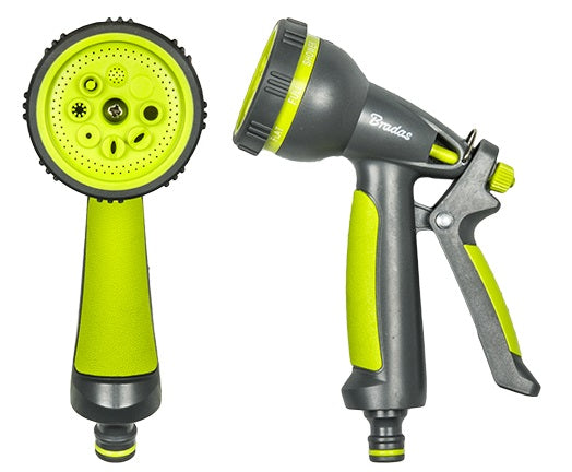 Hose Gun Water Sprayer Multi Adjustable, Lime - Home & Garden > Lawn & Garden Garden watering