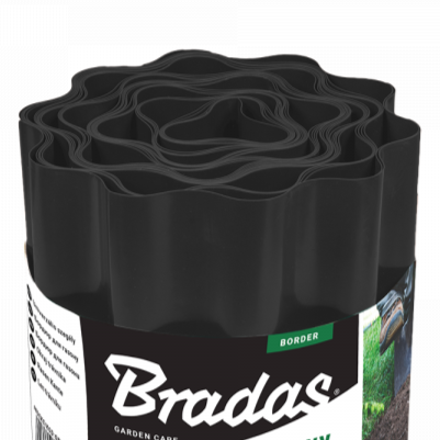 Wavy Plastic Garden Lawn Edging, H=25CM, L=9M, Black - Hardware > Fencing & Barriers > Garden Borders & Edging > Edging Garden tools & Accesories